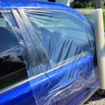 Tow Yard Crash Film On a Car Window