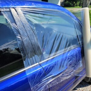 Tow Yard Crash Film On a Car Window