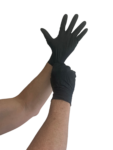 Textured Grip Nitrile Gloves Black