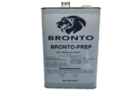 Image of the front of a gallon sized Bronto Prep wax and grease remover